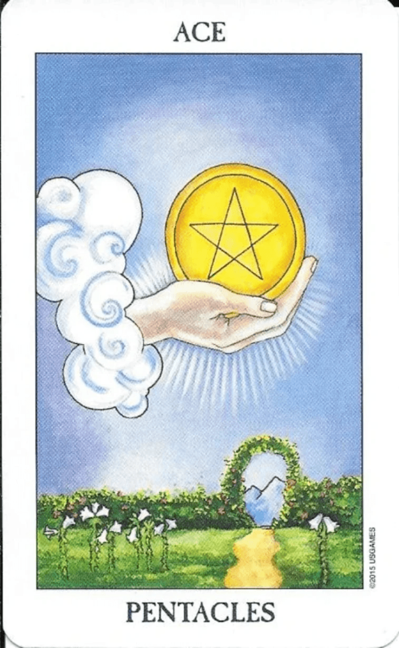 Ace of Pentacles-Rider-Waite-Smith Tarot