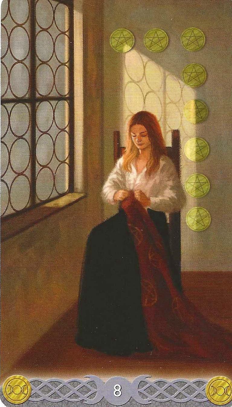 8 of Pentacles-Triple Goddess Tarot