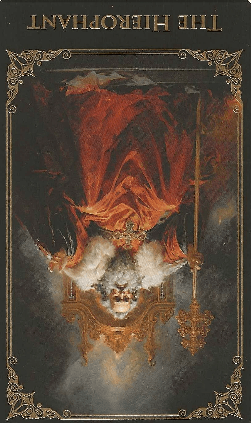 The Hierophant- key 5-The Baroque Tarot-reversed
