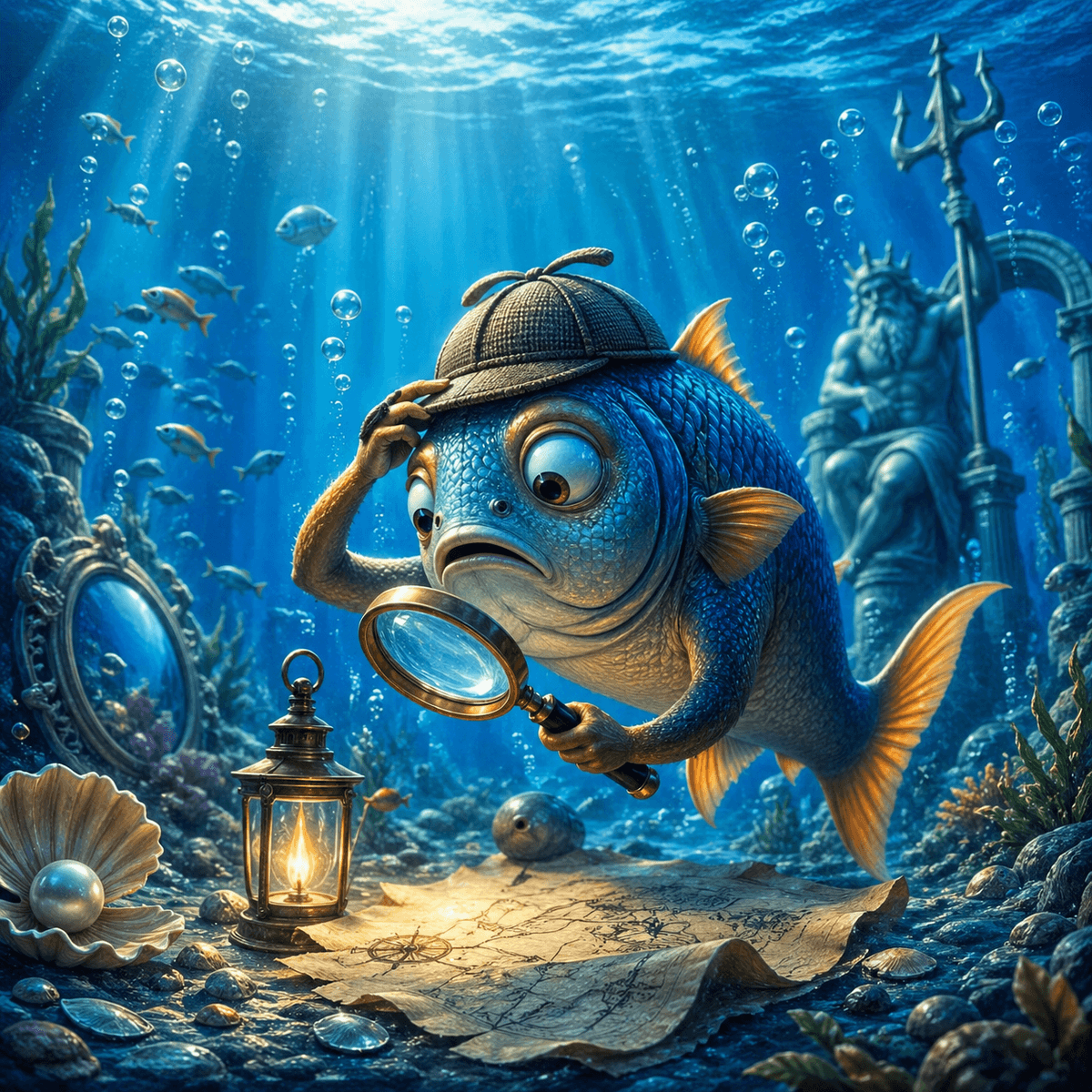 A fish looking for water-image of futility