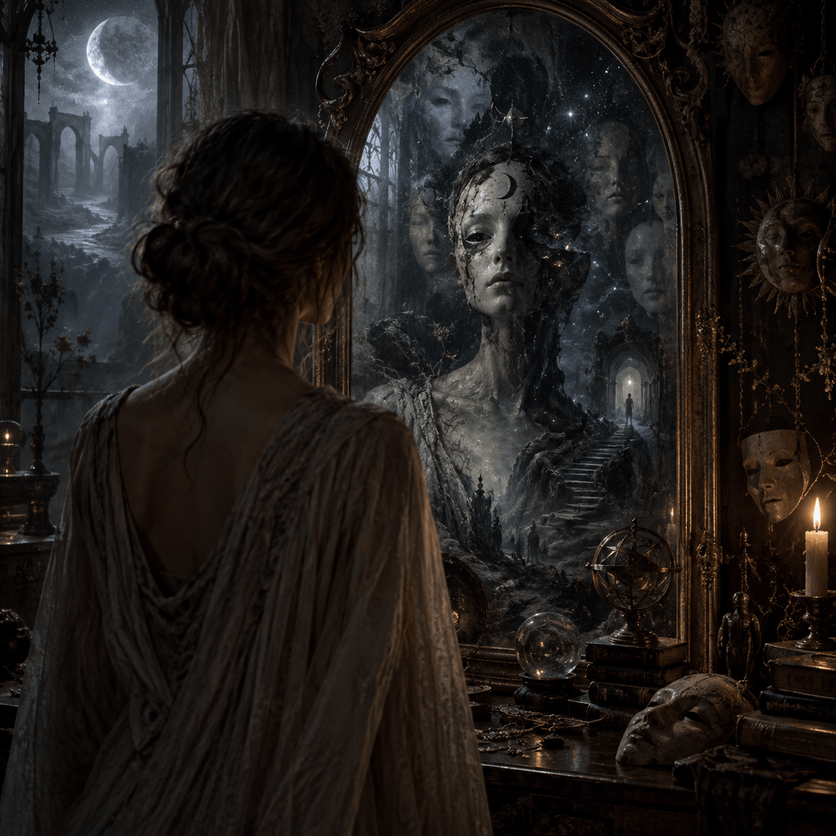 we look into the mirror of the unconscious and cannot recognize the face looking back.