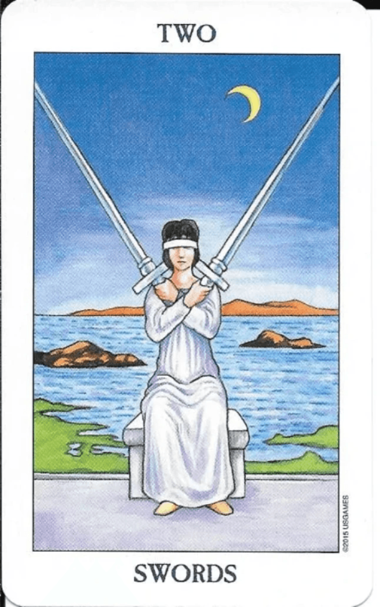 2 of Swords-The Rider-Waite-Smith Tarot