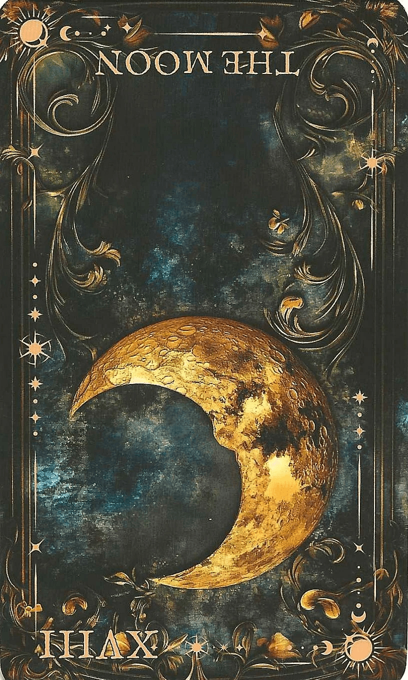The Arcane Tarot- Key 18- The Moon reversed imagery