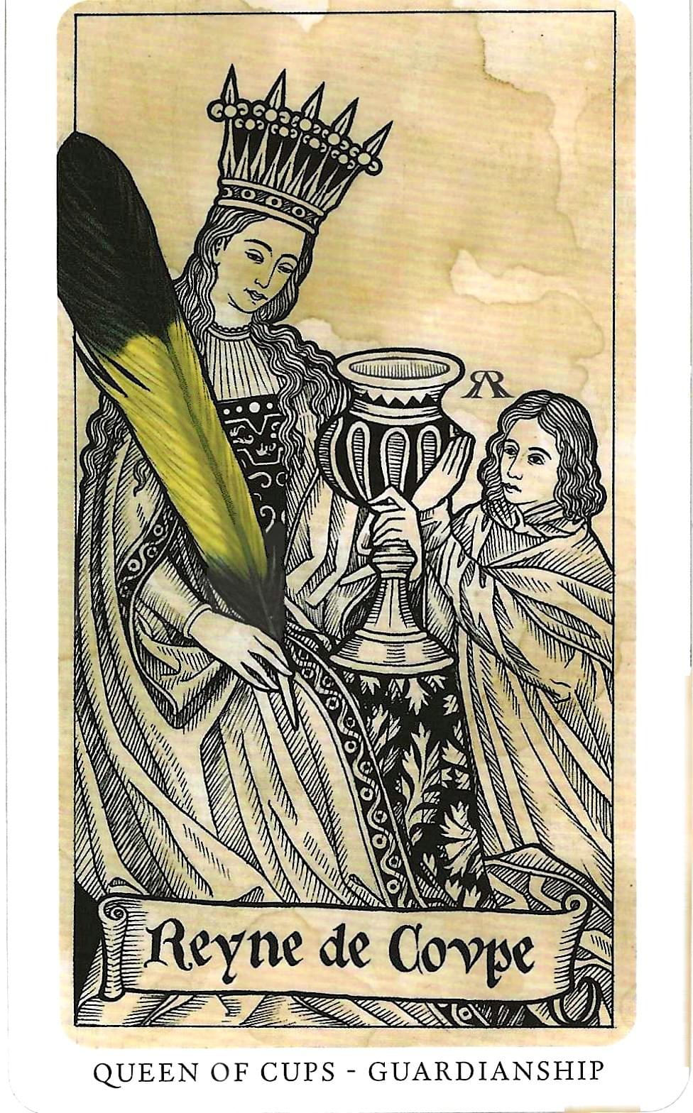 Daily Western Hermetic Tarot card comparisons critique. This month: Medieval Feathers  Tarot and Thoth.
