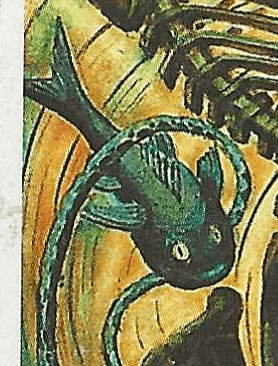 Fish imagery of the Thoth Death ATu 13 tarot card