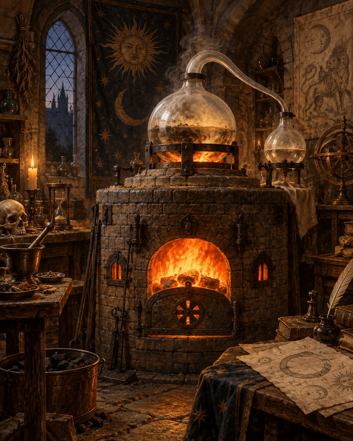Alchemical Athanor imagery