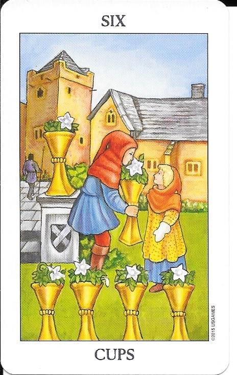 Rider-Waite-Smith 6 of Cups imagery