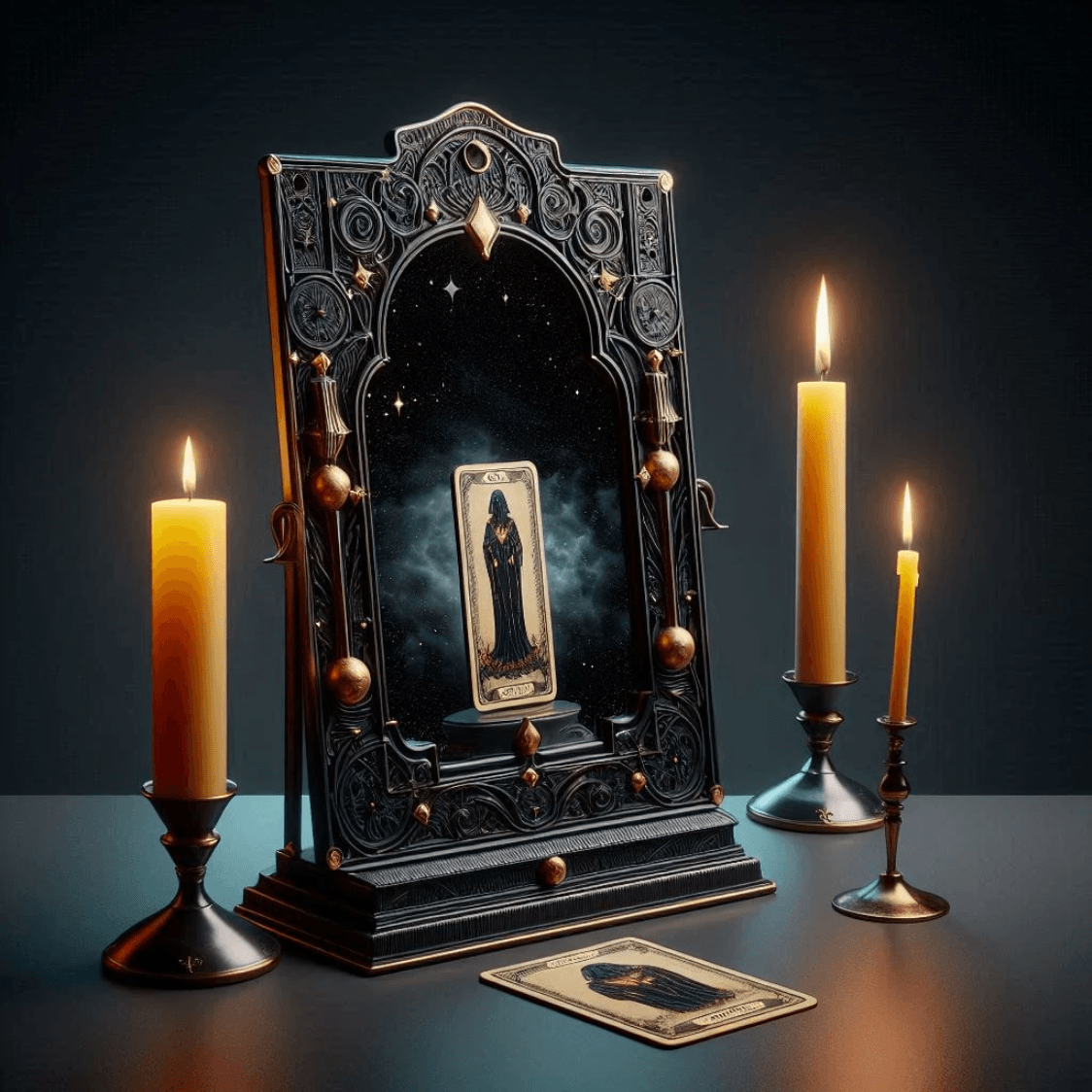 Scrying tarot cards imagery