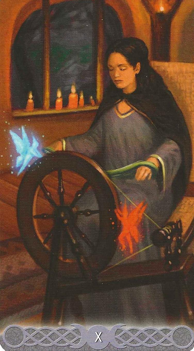 Triple Goddess Tarot wheel of Fortune meaning & symbolism