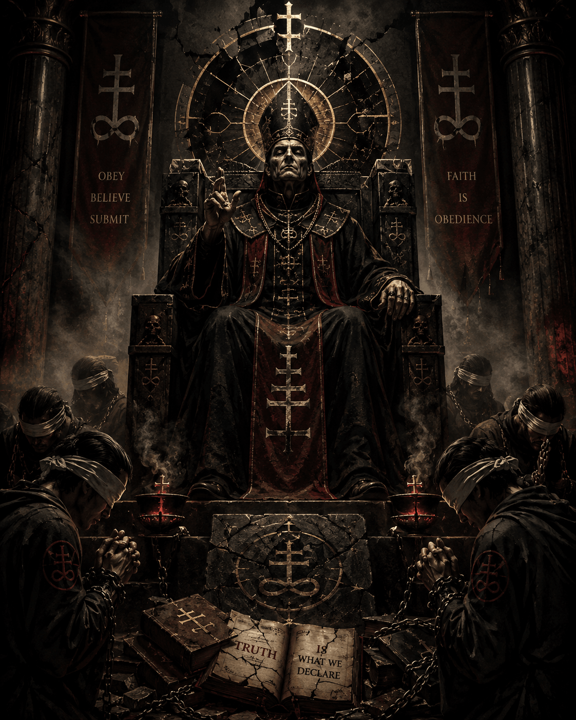 Shadow of the Hierophant imagery