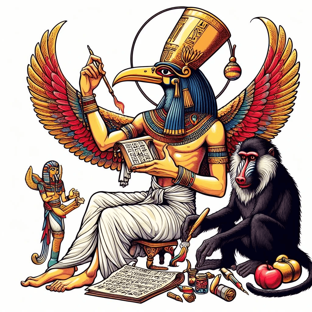 Thoth -creator of the Egyptian Hieroglyphs imagery