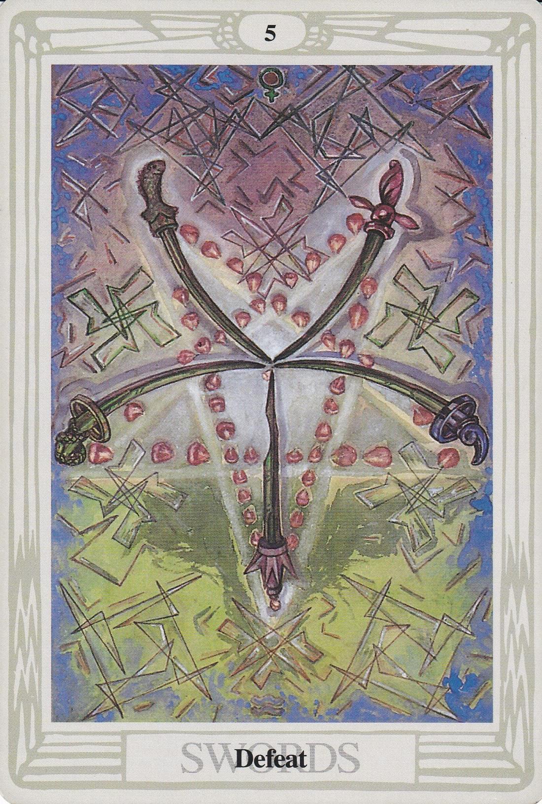 5 of Swords-Defeat-Thoth Tarot imagery