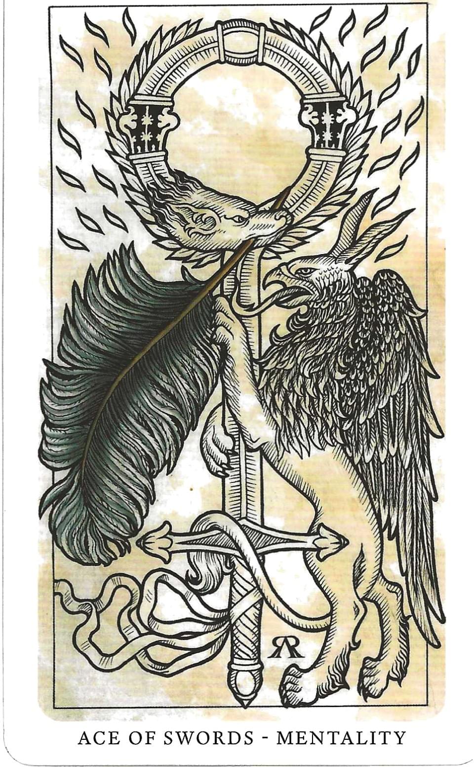 Daily Western Hermetic Tarot card comparisons critique. This month: Medieval Feathers  Tarot and Thoth.