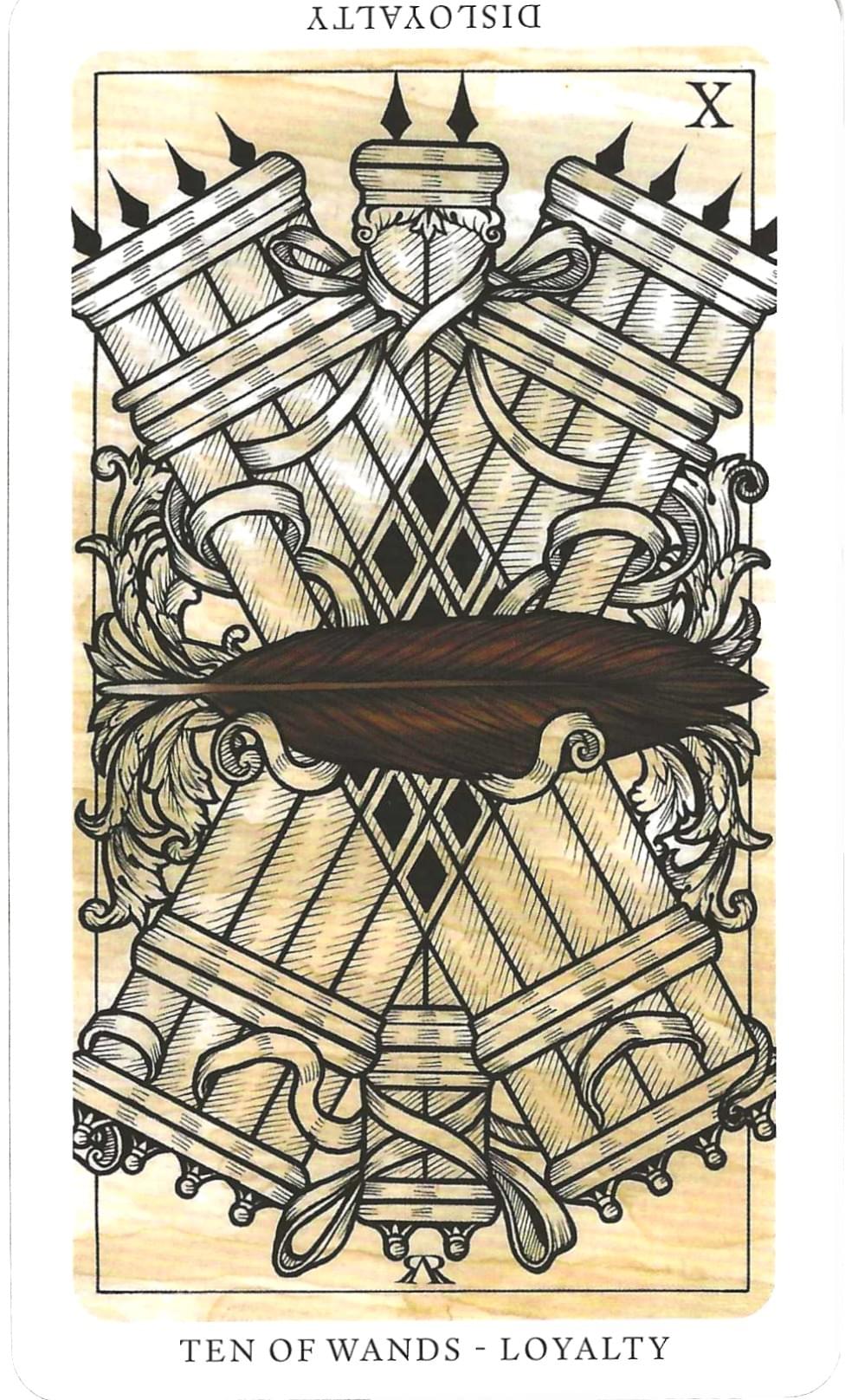 Daily Western Hermetic Tarot card comparisons critique. This month: Medieval Feathers  Tarot and Thoth.