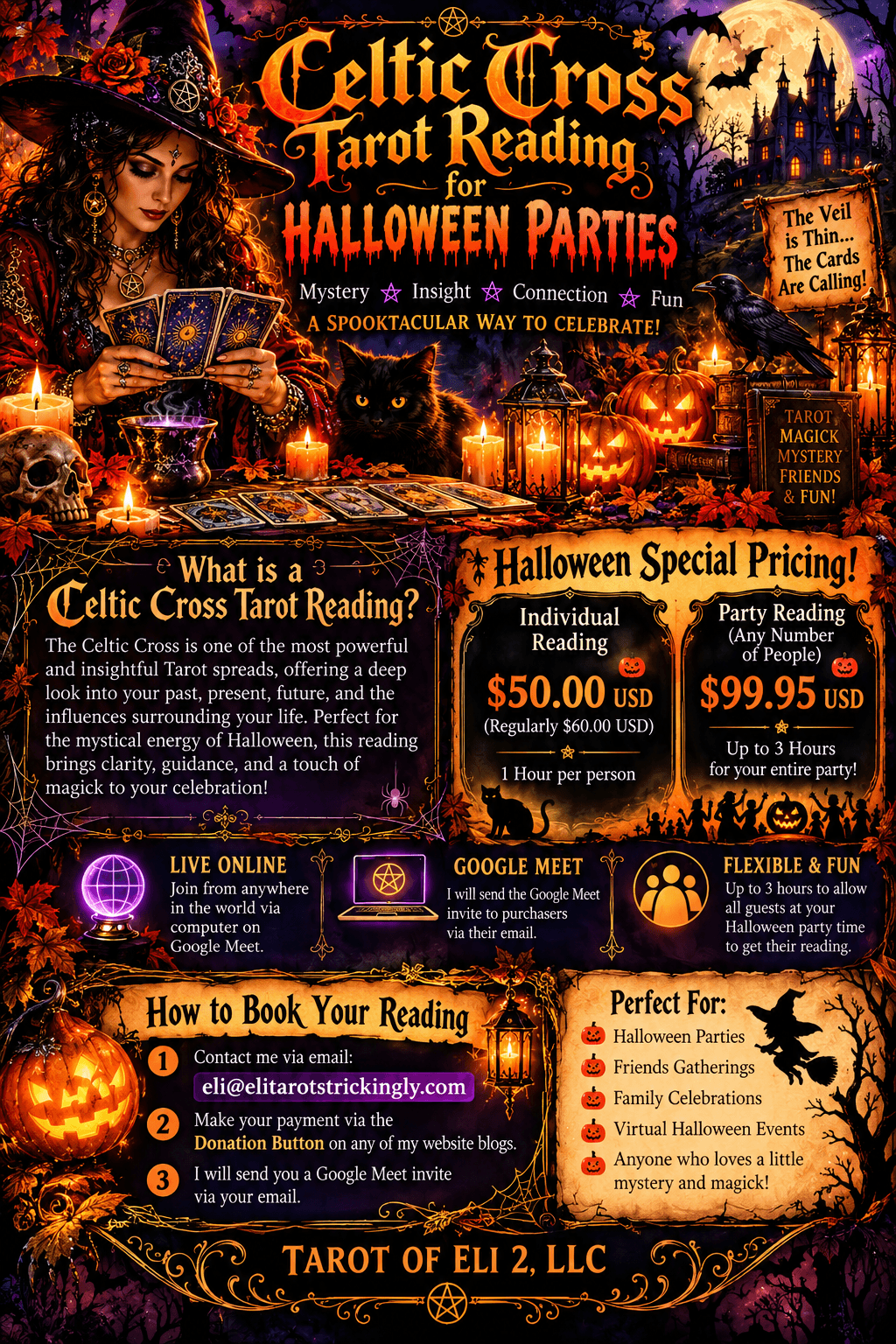 Halloween party Celtic cross brochure. Halloween party Celtic cross brochure.