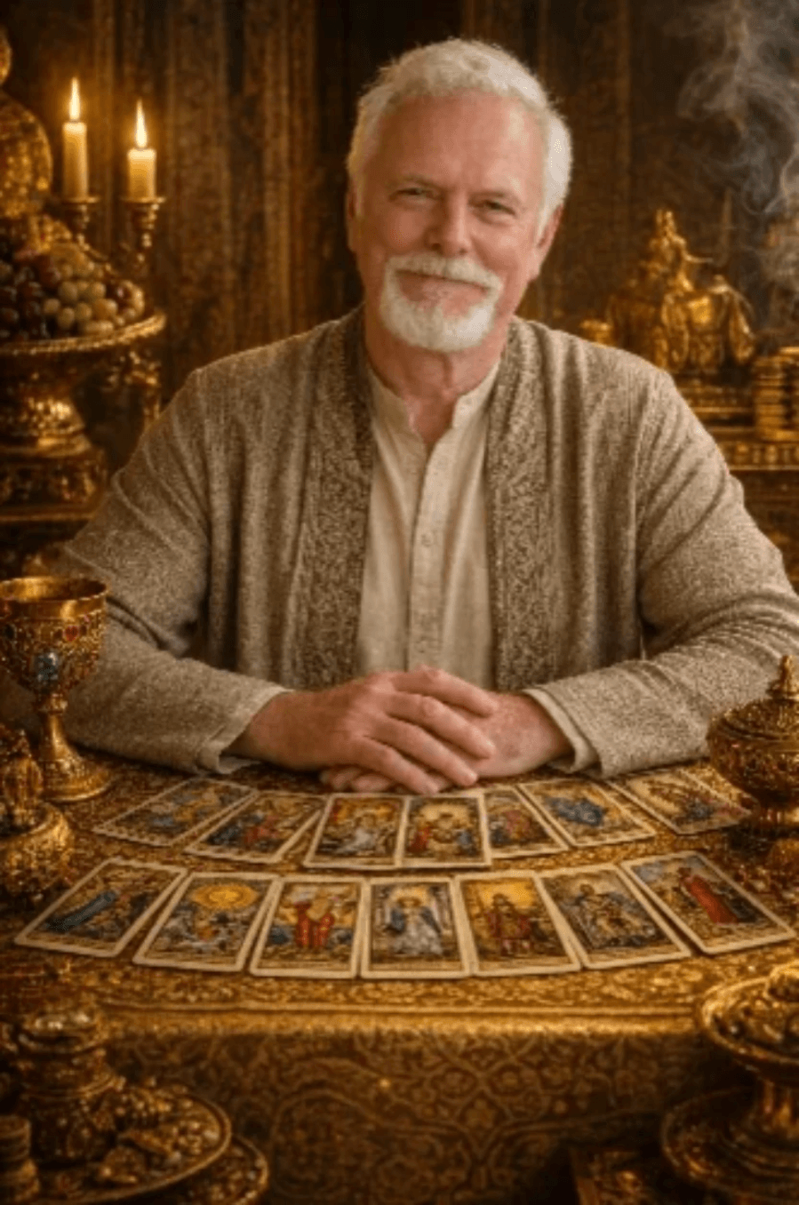Eli reading tarot-imagery