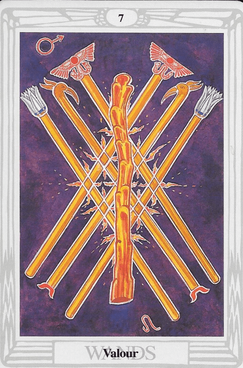 7 of Wands-Thoth Tarot