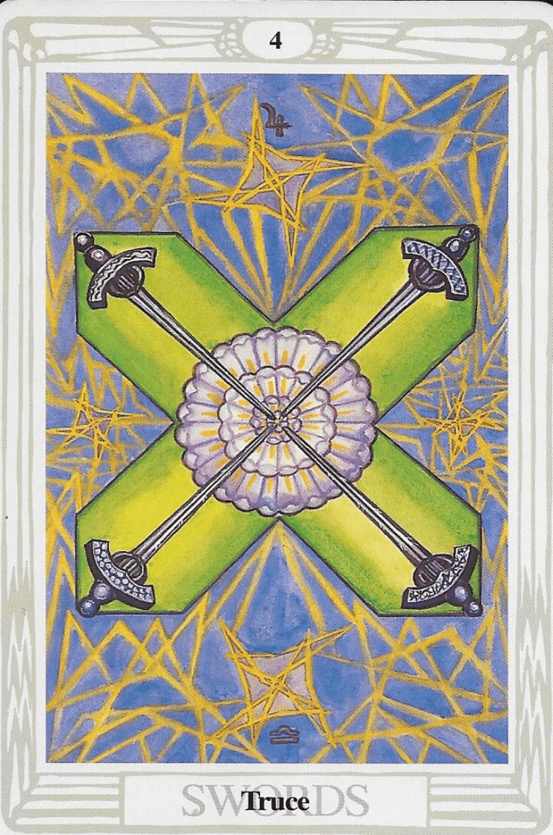 4 of Swords-Thoth Tarot
