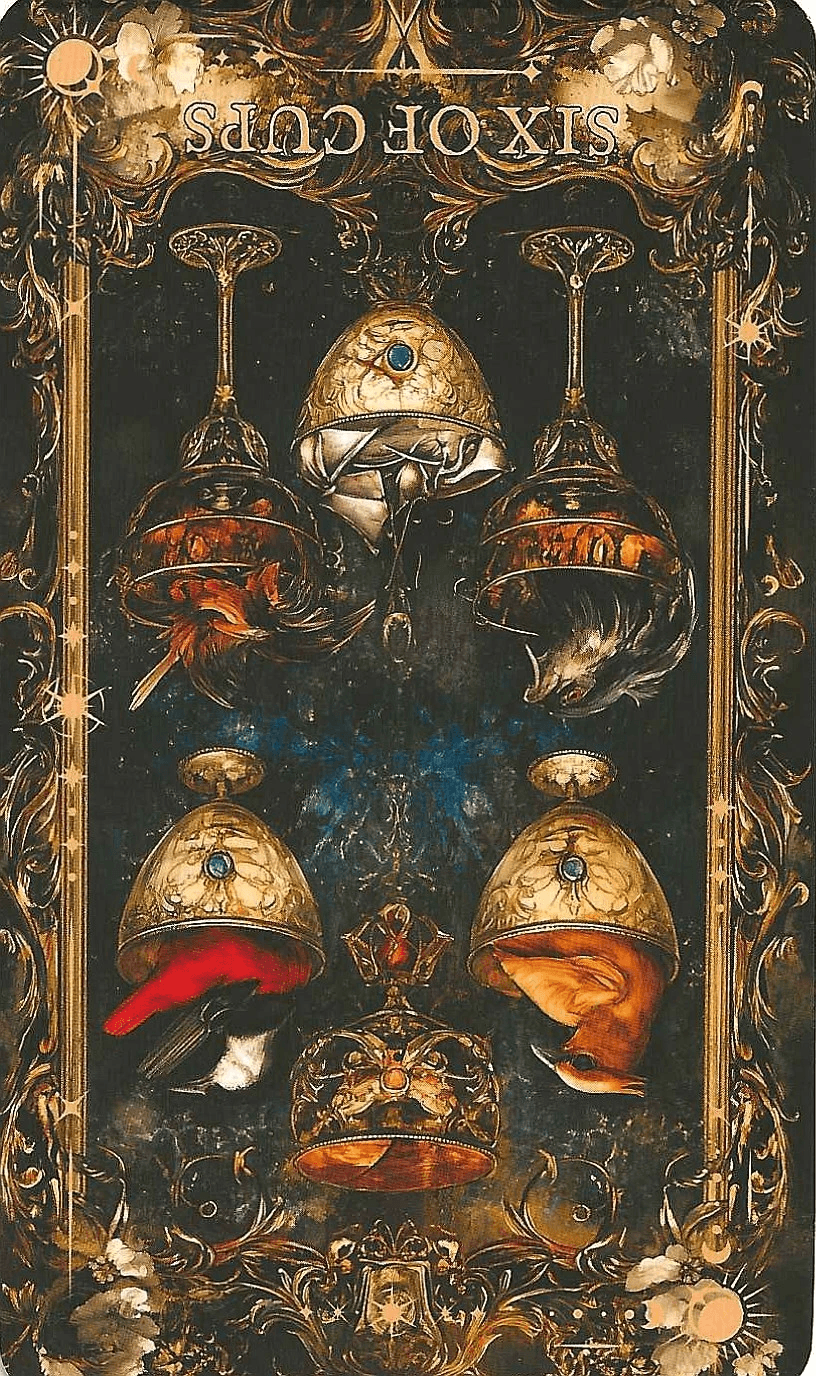 Arcane Tarot- 6 of Cups reversed.