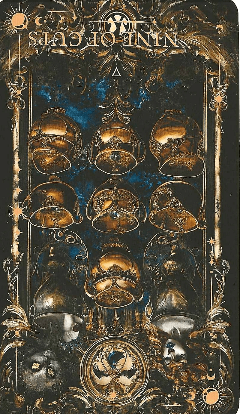 Arcane Tarot- 9 of Cups reversed