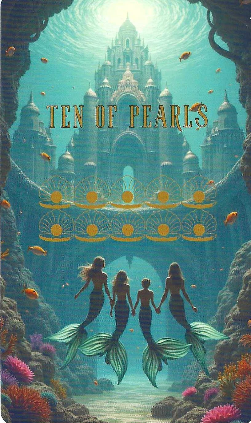 Ten of Pearls-The Ocean Tarot