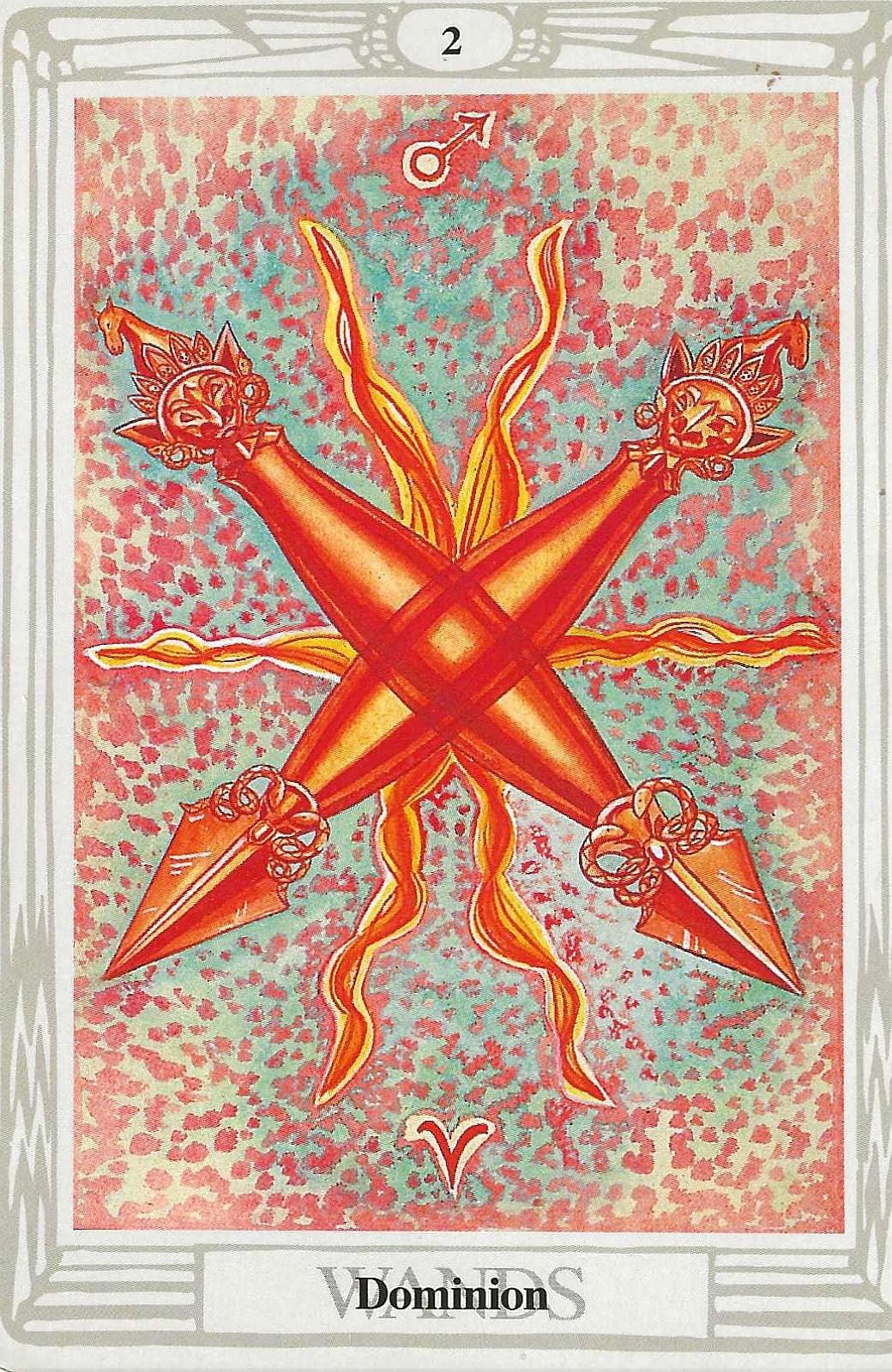 2 of Wands-Thoth Tarot