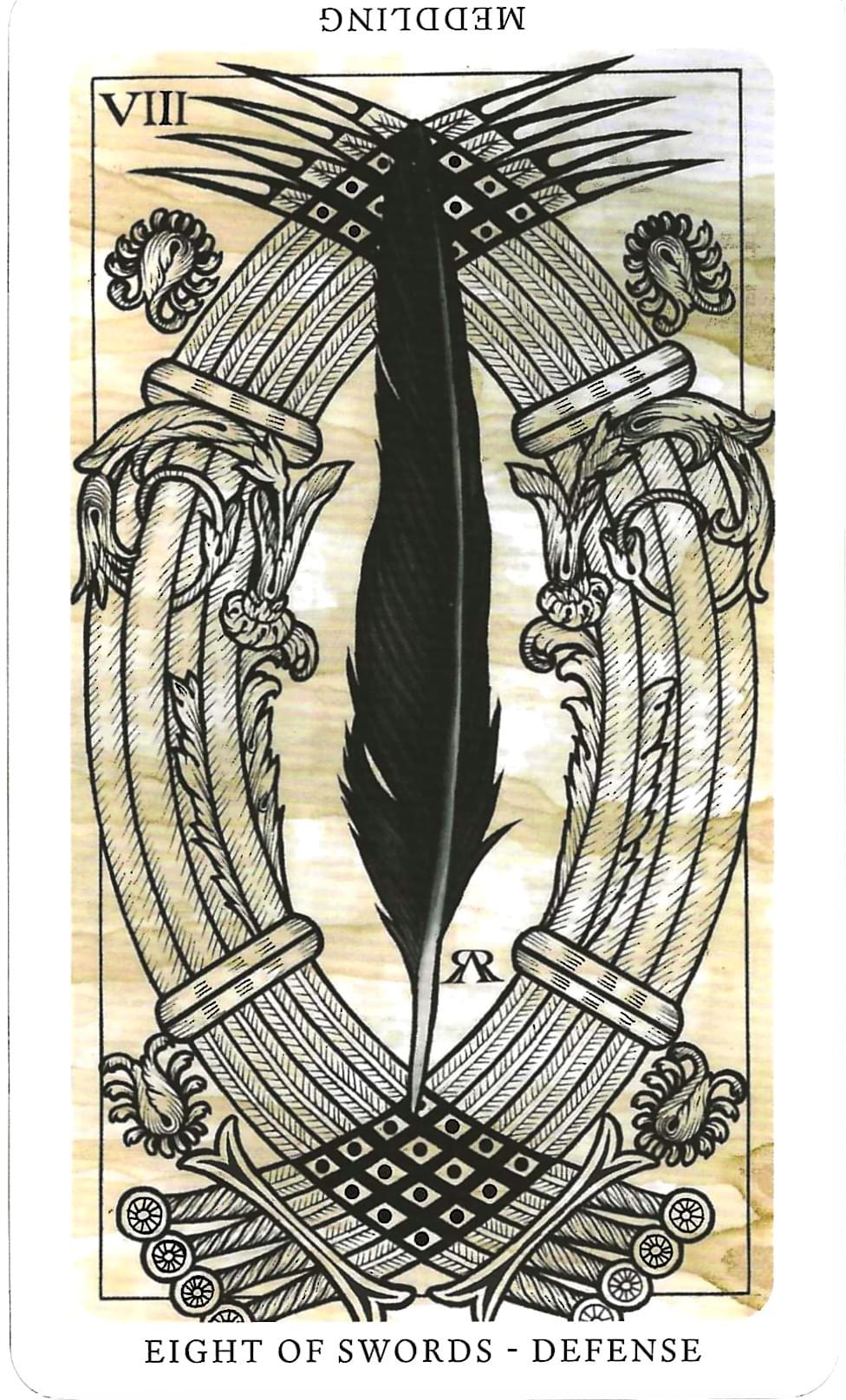 Daily Western Hermetic Tarot card comparisons critique. This month: Medieval Feathers  Tarot and Thoth.