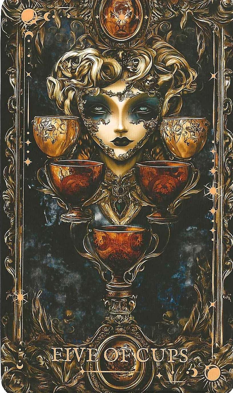  The Arcane Tarot- 5 of cups tarot card