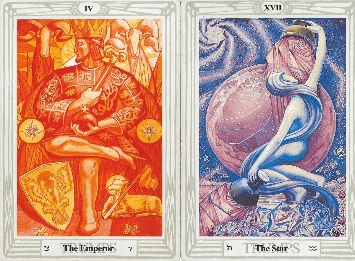 The Thoth Emperor and The Star  Tzaddi and Heh argument