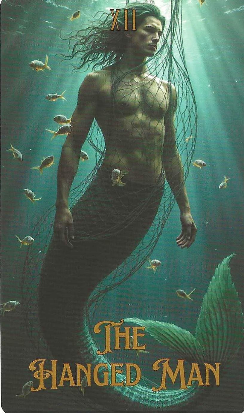 The Ocean Tarot- key 12- The Hanged Man