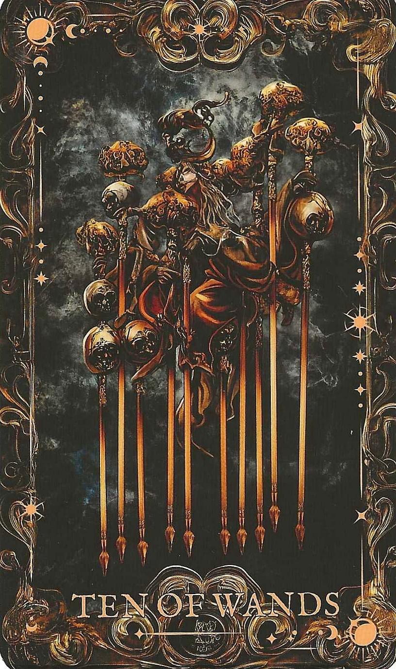  The Arcane Tarot-Ten of  Wands
