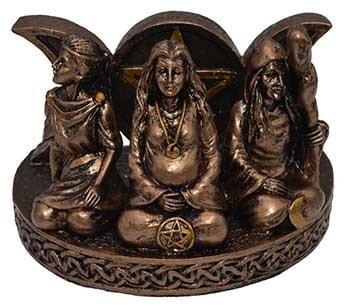 Maid-Mother-Crone Tarot card holder.