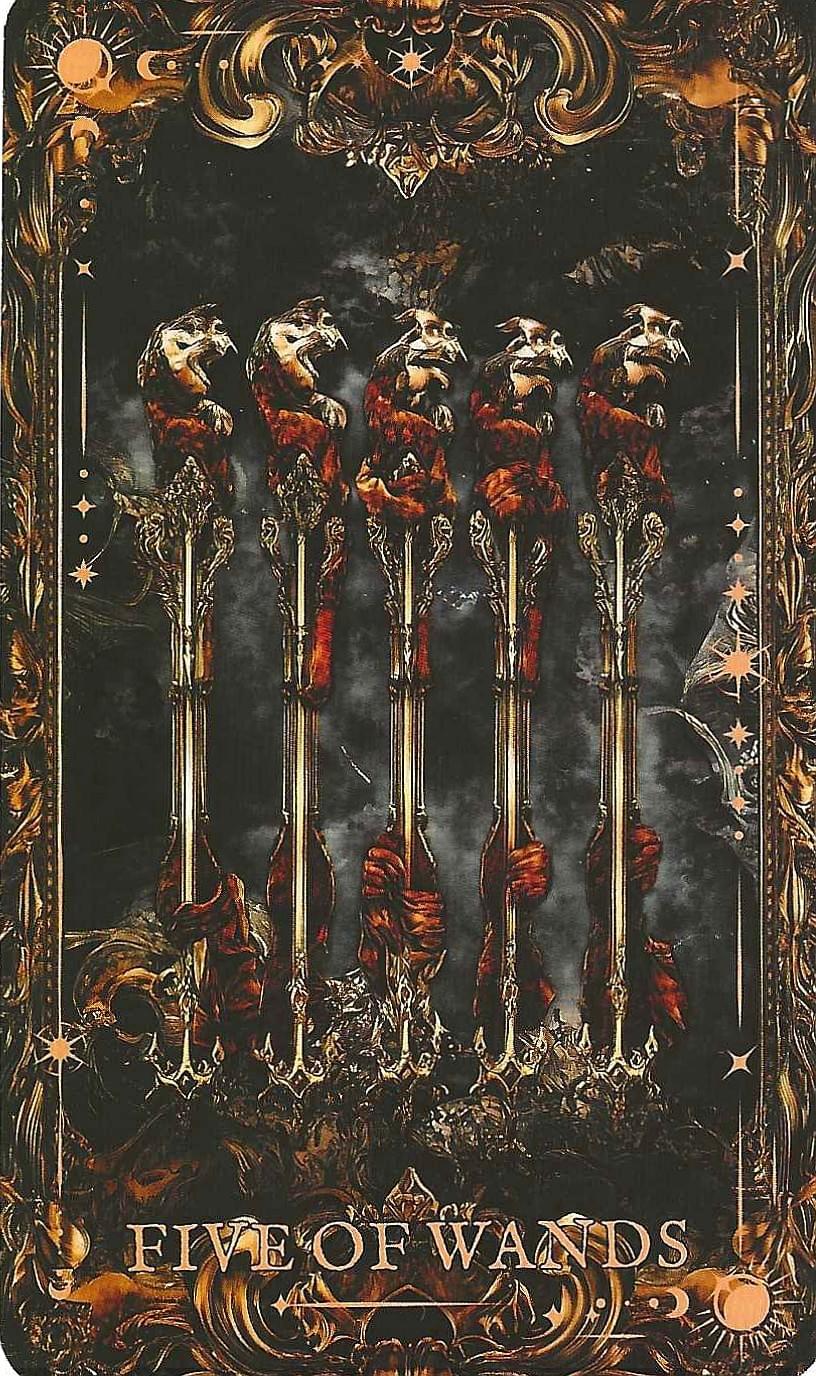  The Arcane Tarot-Five of  Wands