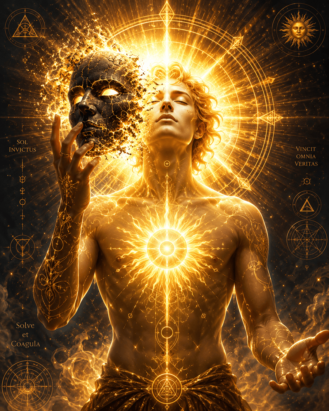 Solar Self burning away the mask of the false ego-imagery