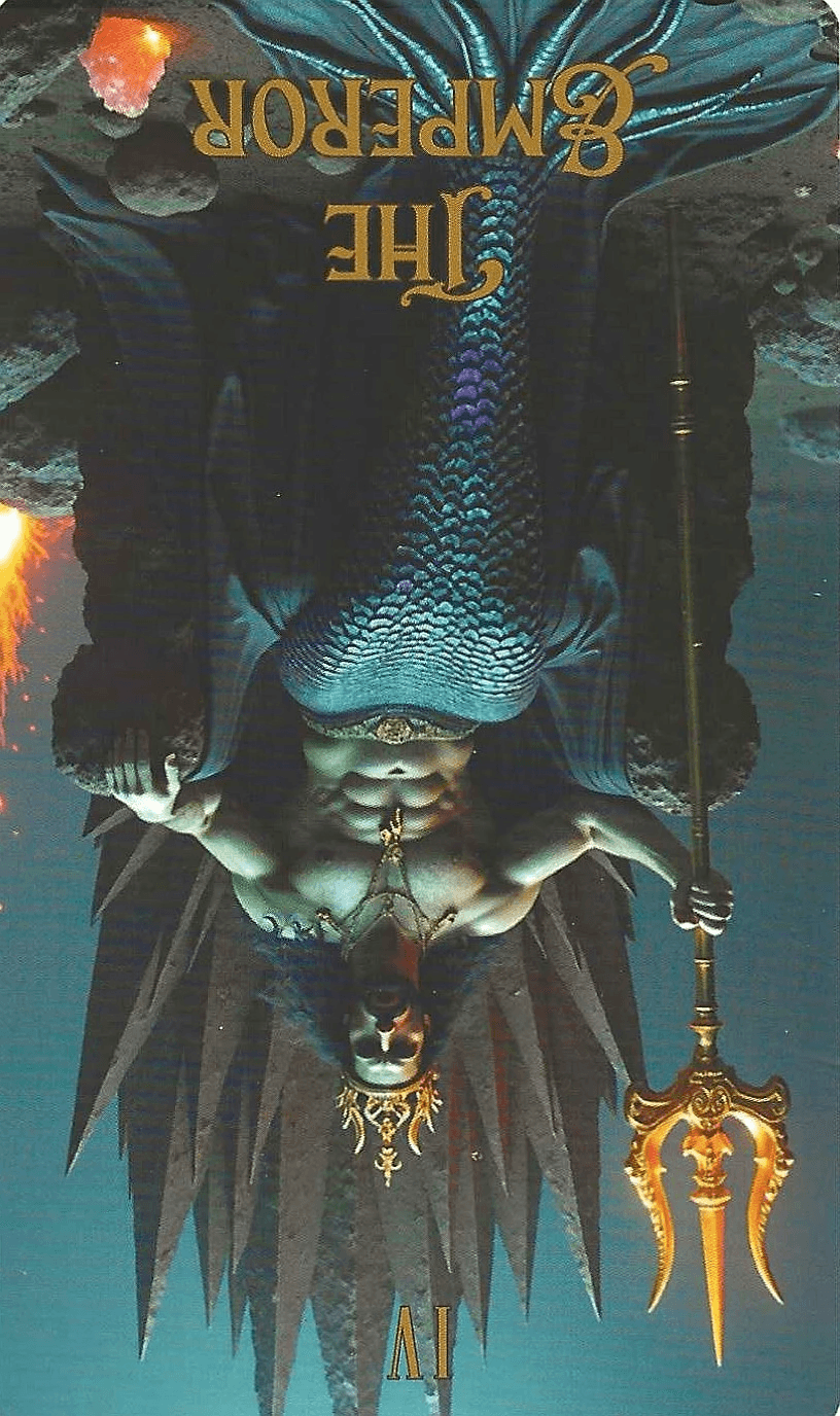The Emperor key 4- the Ocean Tarot-reversed