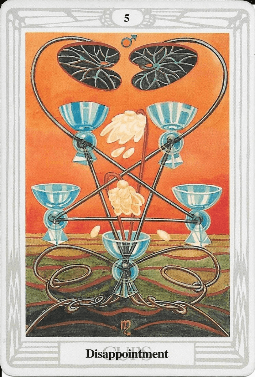 Five of Cups-Disappointment-Thoth Tarot