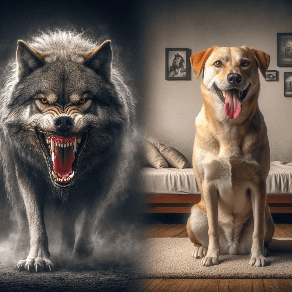 The wolf and dog imagery