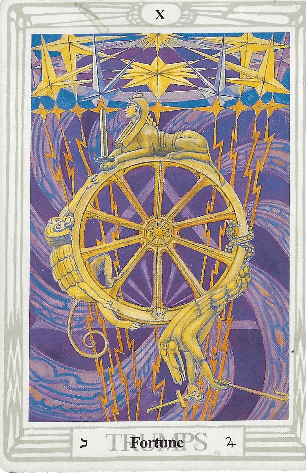Thoth Tarot-ATU 10- Fortune Tarot card symbology