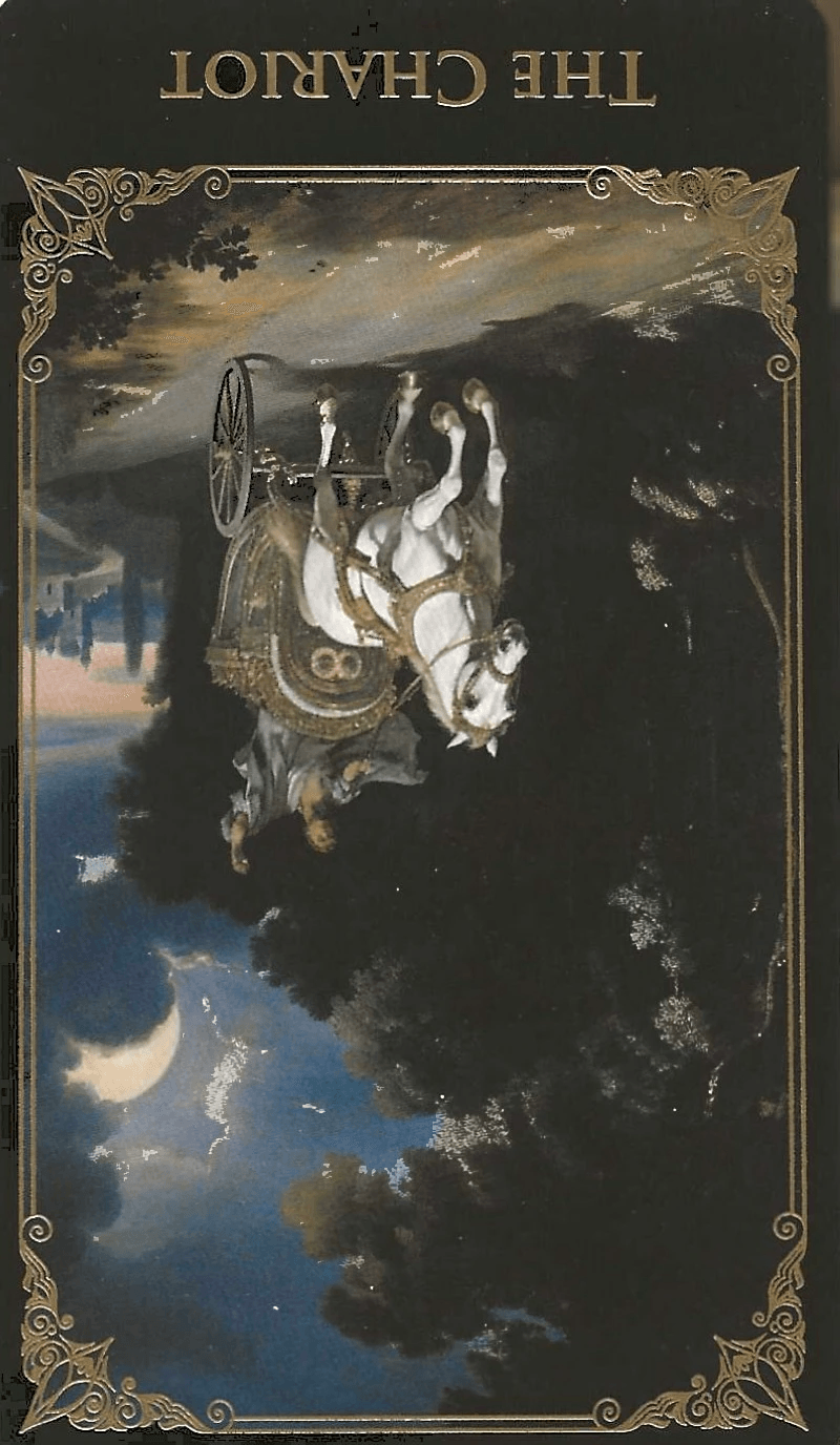 The Chariot - Key 7-The Baroque tarot-reversed imagery