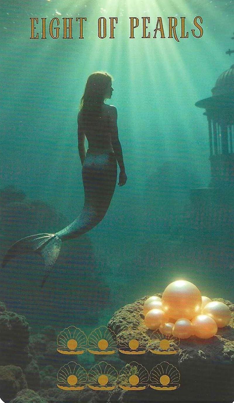 The Ocean Tarot- Eight of Pearls