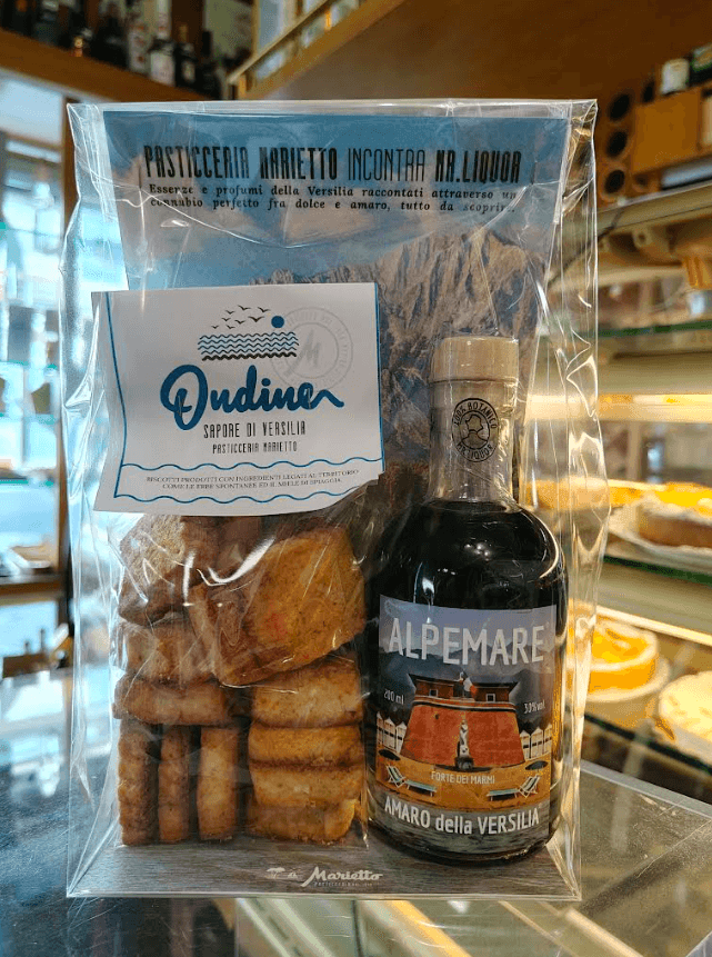 amaro alpemare abbinato a biscotti artigianali ondine