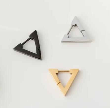 [鋼飾] 倒三角耳環 / 3色 / 單售 / Inverted Triangle Earring