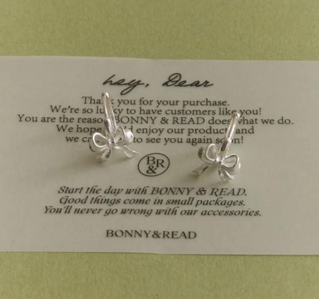 [預購] [純銀] 細膩蝴蝶結耳環 / Delicate Bow Earring