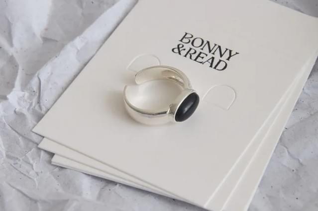 [預購] [黑瑪瑙/純銀] 深邃的午夜戒指 / Deep Midnight Ring