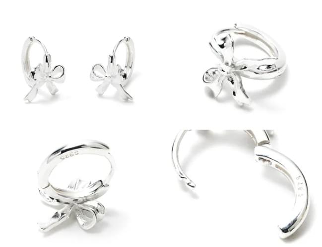 [預購] [純銀] 細膩蝴蝶結耳環 / Delicate Bow Earring