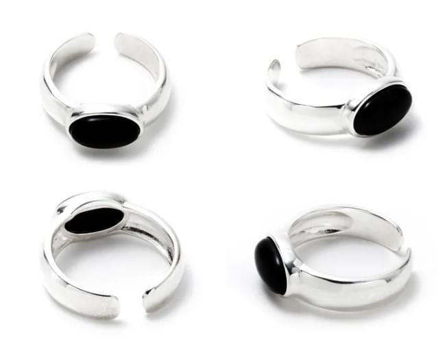 [預購] [黑瑪瑙/純銀] 深邃的午夜戒指 / Deep Midnight Ring