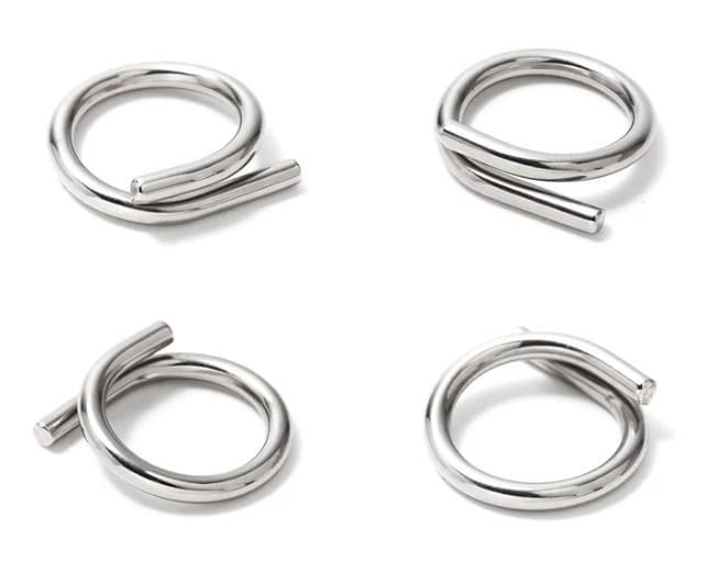 [鋼飾] 交疊心靈戒指 / 4 Size / Overlapping Mind Ring