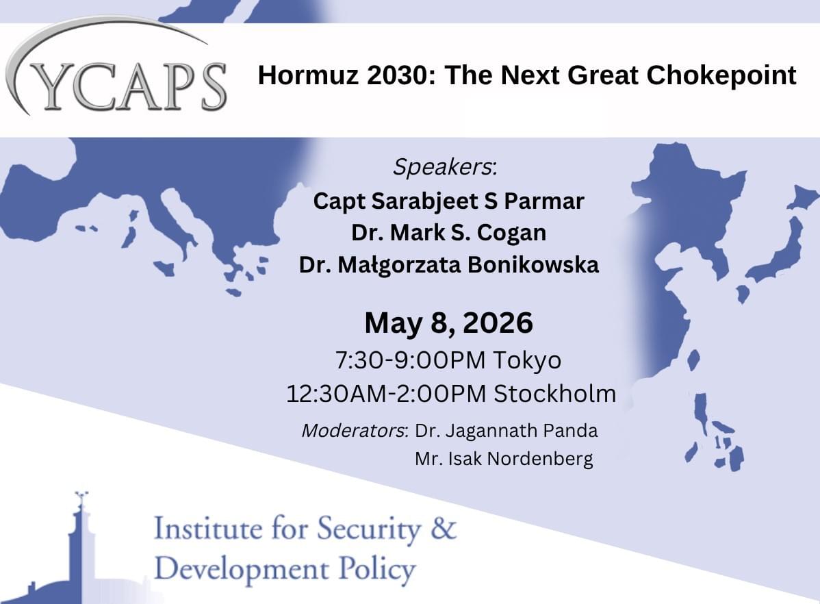 ISDP-YCAPS Europe-Asia banner for Hormuz 2030: The Next Great Chokepoint