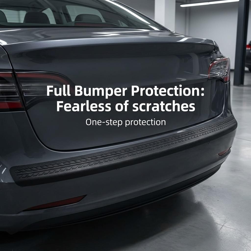 Universal 3D PVC Car Trunk Protector Strip | Heavy-Duty Anti-Collision Bumper Guard