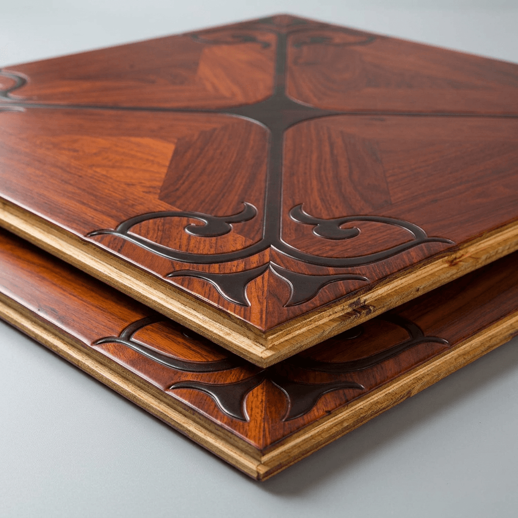 TLV-WD45 — Artisan Geometric Parquet Wood Flooring (450x450mm)